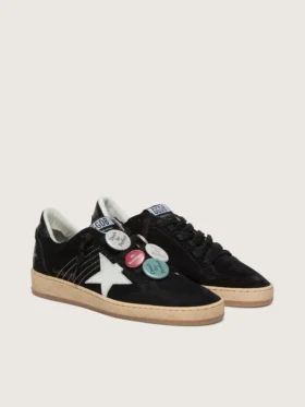 Men’s Ball Star LTD in black suede with Skins