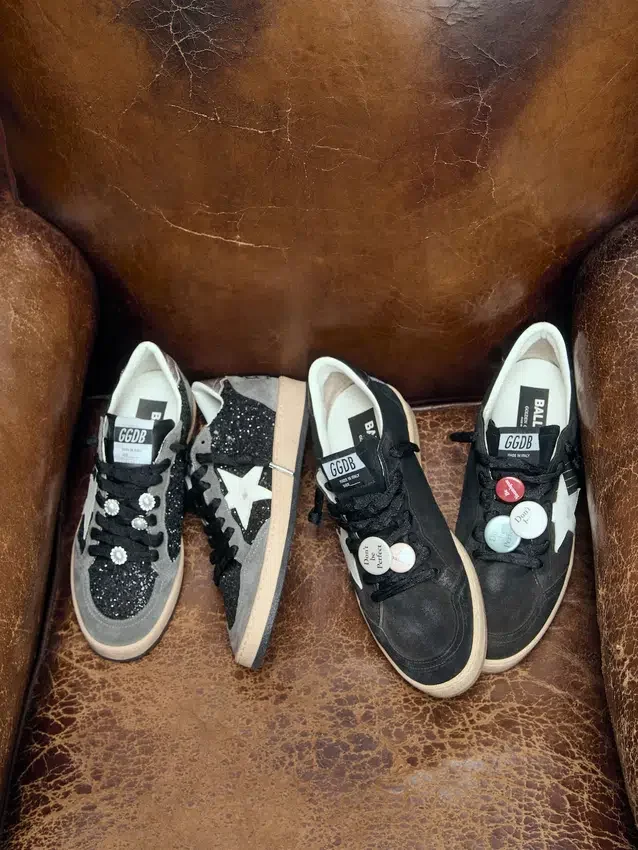 Men's Ball Star LTD in black suede with Skins
