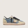 Men’s Ball Star LTD in denim blue suede with metallic gold leather star