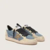 Men’s Ball Star LTD in denim blue suede with metallic gold leather star
