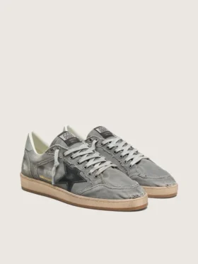 Men’s Ball Star LTD in gray denim with black leather star