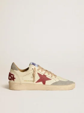 Men's Ball Star LTD in nappa leather with red leather star and gray suede heel tab