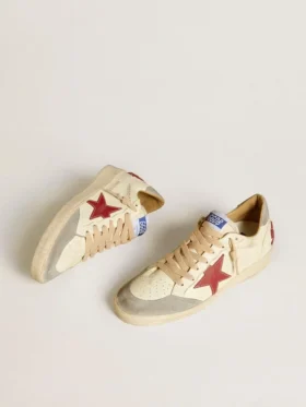Men’s Ball Star LTD in nappa leather with red leather star and gray suede heel tab