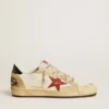 Men's Ball Star LTD in nappa leather with red leather star and leather heel tab
