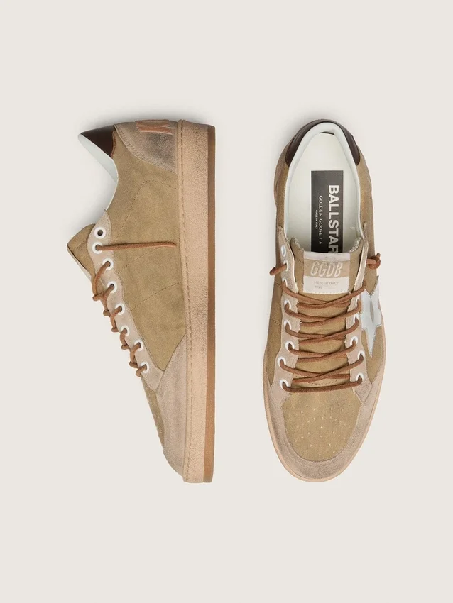 Men’s Ball Star LTD in tobacco suede with silver star