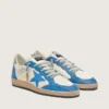 Men’s Ball Star LTD in white leather with light blue leather star