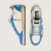 Men’s Ball Star LTD in white leather with light blue leather star
