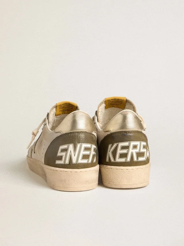 Men's Ball Star LTD with beige suede star and platinum laminated leather heel tab