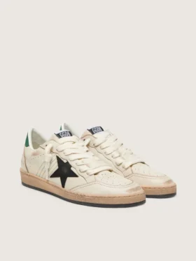 Men’s Ball Star with black leather star and green leather heel tab