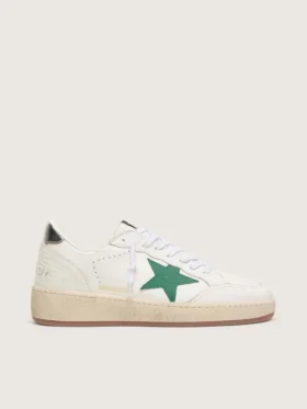 Men's Ball Star with green leather star and metallic leather heel tab
