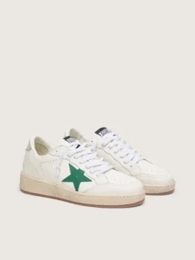 Men’s Ball Star with green leather star and metallic leather heel tab