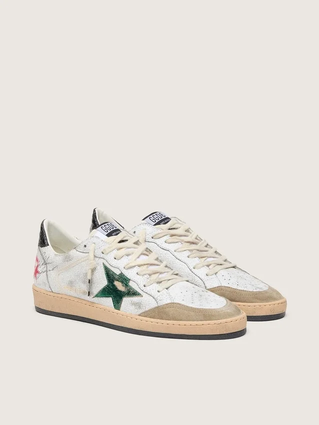 Men's Ball Star with metallic leather star and gray leather heel tab