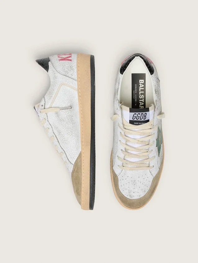 Men's Ball Star with metallic leather star and gray leather heel tab