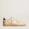 Men's Ball Star with silver leather star and green leather heel tab