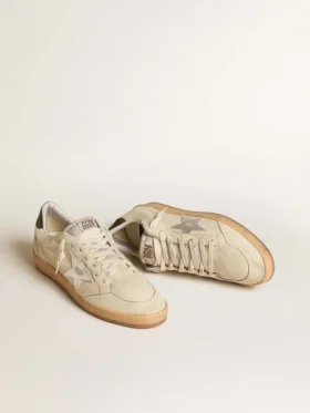 Men’s Ball Star with silver leather star and green leather heel tab