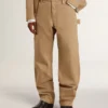 Men's beige pants with patches
