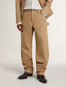 Men’s beige pants with patches