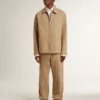 Men's beige pants with patches
