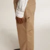 Men's beige pants with patches