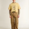 Men's beige sweater with embroidered logo