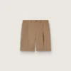 Men's Bermuda shorts in beige cotton