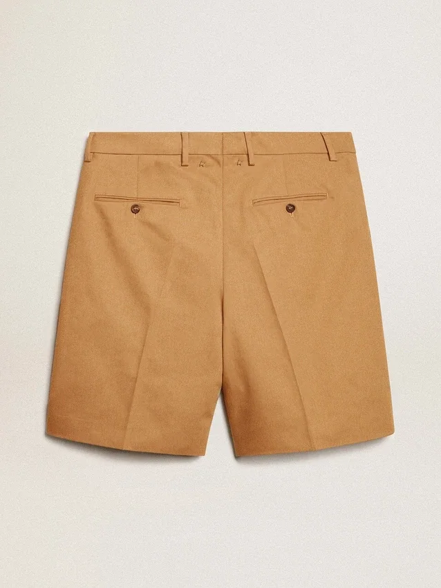 Men's Bermuda shorts in beige cotton