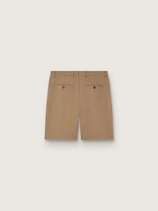 Men's Bermuda shorts in beige cotton