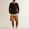 Men's Bermuda shorts in beige cotton