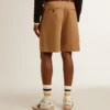 Men's Bermuda shorts in beige cotton