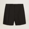 Men's Bermuda shorts in black cotton