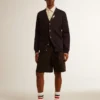 Men's Bermuda shorts in black cotton