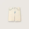 Men's Bermuda shorts in light sand-colored denim