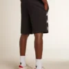 Men's black bermuda shorts with white stars