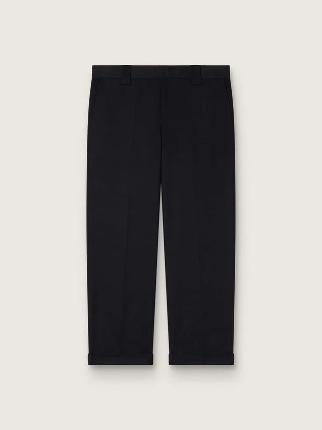 Men's black cotton chinos