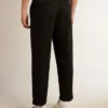 Men's black cotton chinos