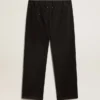 Men's black cotton chinos
