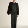 Men’s black double-breasted blazer with button fastening