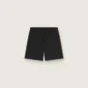 Men's black double-layer sports shorts