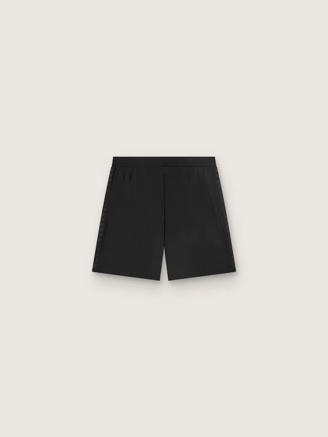 Men's black double-layer sports shorts