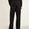 Men's black jeans with a loose fit and gradient effect all-over crystals