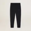 Men's black joggers with star on the front