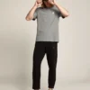 Men's black joggers with star on the front