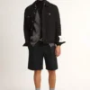 Men’s black one-wash denim jacket