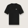Men's black sports T-shirt with print on the back