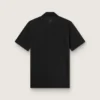 Men's black sports zipped polo shirt