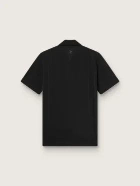 Men’s black sports zipped polo shirt