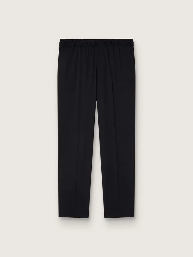 Men’s black wool gabardine pants