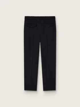 Men’s black wool gabardine pants