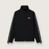 Men's black zipped sweatshirt with white stars