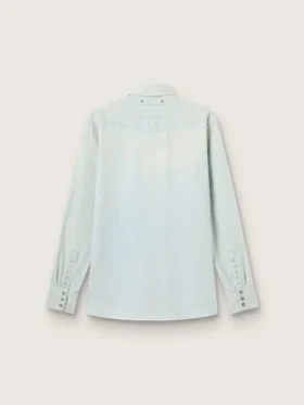 Men’s bleached denim shirt with hammered studs